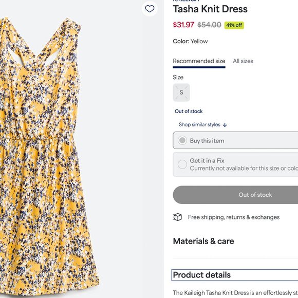 NEW Yellow Floral Mini Sleeveless Sundress Sz Small - Picture 7 of 9